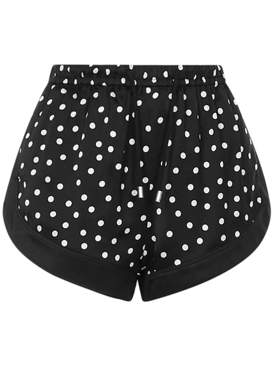 Saint Laurent - Silk Shorts With High Waist In Black