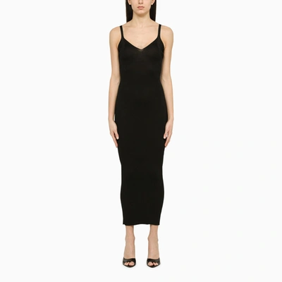 OUR LEGACY OUR LEGACY BLACK KNITTED SHEATH DRESS