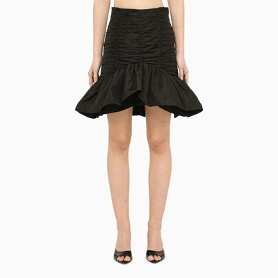 PATOU PATOU BLACK RUFFLED MINI SKIRT