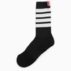 THOM BROWNE THOM BROWNE BLACK SPORTS SOCKS