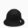 Sunnei Reversible Black Cotton Bucket In Multicolor