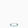 Swarovski Rhodium Plated Round Cut Matrix Ring In Blue