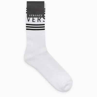 Versace White Sports Socks