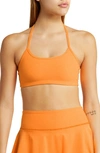 Beyond Yoga Space Dye Slim Racerback Sports Bra In Mango Pop Heather