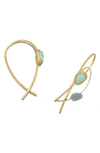 MADEWELL STONE COLLECTION AMAZONITE THREADER EARRINGS