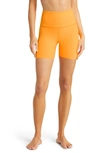 Beyond Yoga High Waisted Biker Short In Mango Pop Heather