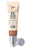 It Cosmetics Cc+ Nude Glow Lightweight Foundation + Glow Serum With Spf 40 And Niacinamide Rich Honey 1.1 oz / 32 In Rich Honey
