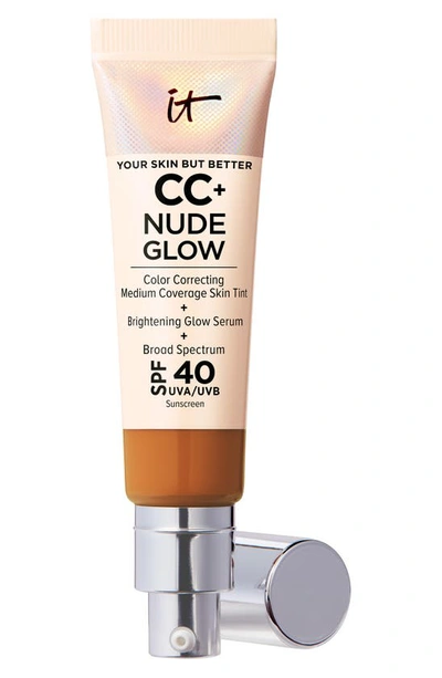 It Cosmetics Cc+ Nude Glow Lightweight Foundation + Glow Serum With Spf 40 And Niacinamide Rich 1.1 oz / 32 ml