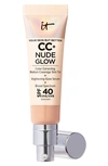 It Cosmetics Cc+ Nude Glow Lightweight Foundation + Glow Serum With Spf 40 And Niacinamide Neutral Medium 1.1 oz In Neutral Medium