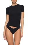 Skims Fits Everybody T-shirt Bodysuit In Black
