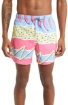 BOARDIES BOARDIES RETRO MID LENGTH SWIM TRUNKS