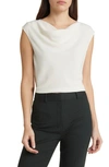 M.M.LAFLEUR THE NORA COWL NECK CREPE TOP