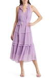 Kobi Halperin Vale Tie Waist Sleeveless Dress In Mauve