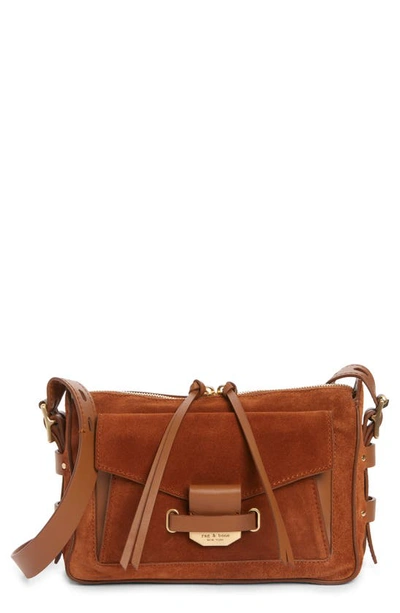 Rag & Bone Brown Small Field Messenger Bag In Brown Suede