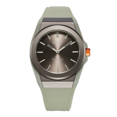D1 Milano Watch Carbonlite 40.5mm In Brown/green