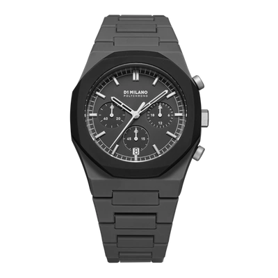 D1 Milano Watch Polychrono 40.5mm In Black/grey