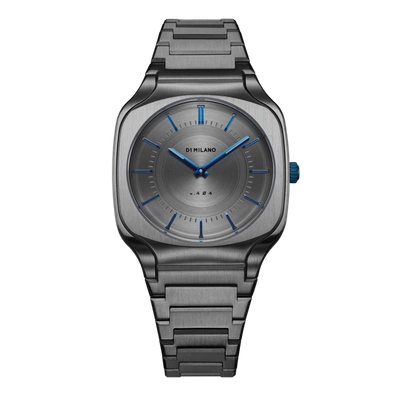 D1 Milano Watch Square Bracelet 37mm In Blue/gun Metal