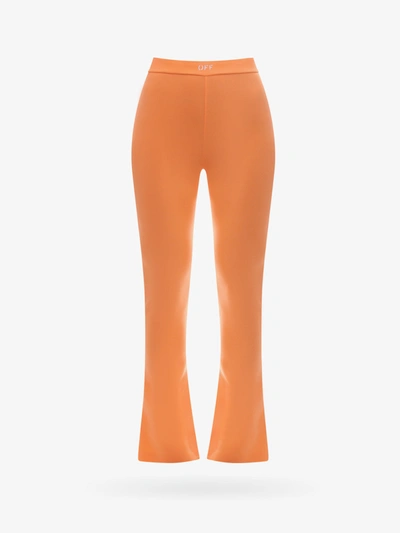 Off-white Sleek Split Leggings In Orange