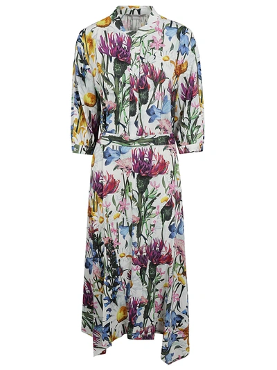 Stella Mccartney Floral Printed Asymmetric Midi Dress In Multicolore