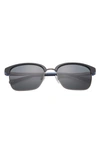 Ted Baker 55mm Square Polarized Sunglasses In Black