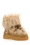 Moncler Women's Insolux Faux Fur Trim Snow Boots In Cammello