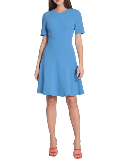 Maggy London Womens Daytime Short Mini Dress In Blue
