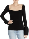 3.1 Phillip Lim Long-sleeve Wool Ribbed Open-neck Sweater In Black