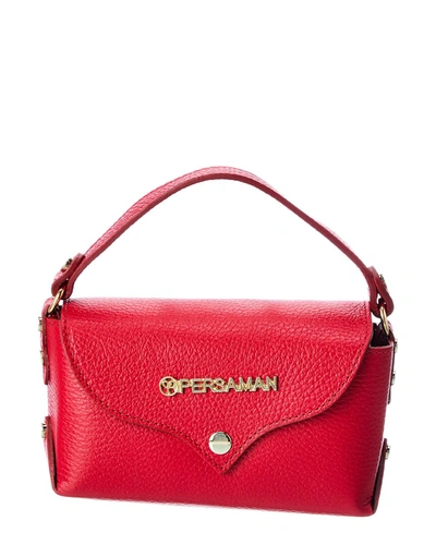 Persaman New York Paris Leather Crossbody In Red