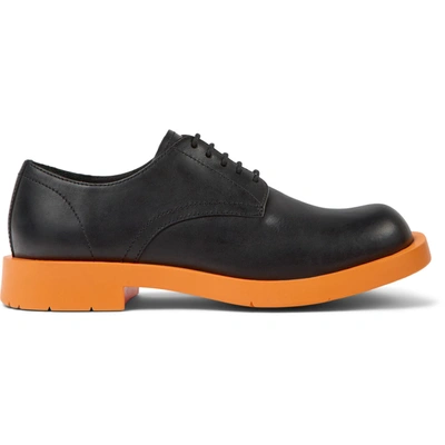 Camper Contrasting-sole Detail Lace-up Shoes In Black