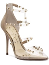 JESSICA SIMPSON WOMENS LEATHER STUDDED PUMPS