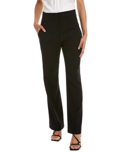 St John High-waisted Wool Suiting Pant In Black