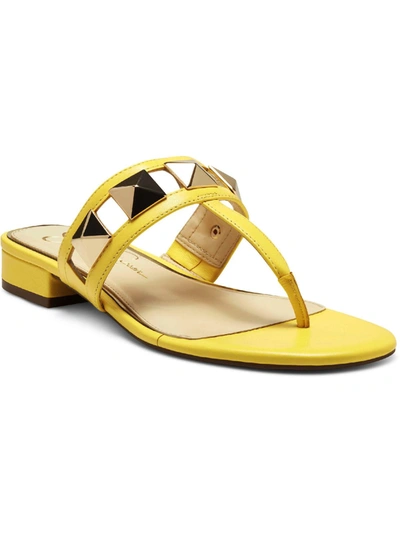 Jessica Simpson Movena Womens Embellished Slip-on Thong Sandals In Yellow