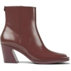 Camper Karole Square-toe Ankle Boots In White