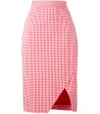 ALTUZARRA Red Checked Skirt,605471555631501224