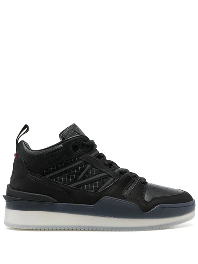 Moncler Men's Pivot Mid High Top Sneakers, Black