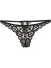 FLEUR DU MAL CROCHET LACE SLIM THONG,PY0129010012033094