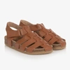 OLD SOLES BOYS BROWN LEATHER SANDALS