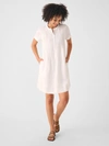 Faherty Gemina Basketweave Dress In White