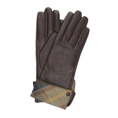 Barbour Lady Jane Leather Gloves In Br12