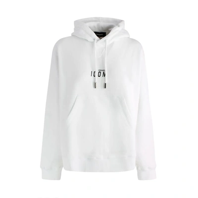 Dsquared2 Logo Embroidered Hoodie In 100