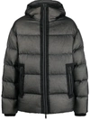 Dsquared2 Nylon Down Jacket With Logo Patch In 900