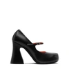 Marni Mary Jane Shoes In Leather With Strap In 00n99