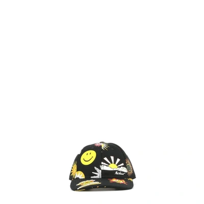 Moschino Mens Graphic-printed Curved Narrow Brim Baseball Cap, One Size In Black