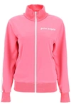 Palm Angels Pink Track Zip-up Sweatshirt In Fuchsia