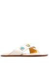 Etro Embellished Leather Sandals In 0990