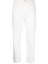 Totême Cropped Straight-leg Jeans In Off-white