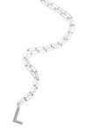 Adornia Initial Pendant Paperclip Necklace In Silver - L