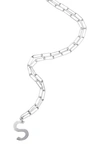 Adornia Initial Pendant Paperclip Necklace In Silver - S