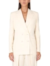 Stella Mccartney Double-breasted Tailored Blazer In Bianco