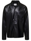 NANUSHKA 'DUCO' BLACK JACKET WITH CUBAN COLLAR IN FAUX LEATHER WOMAN